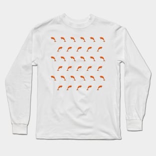 Orange Dolphin Long Sleeve T-Shirt